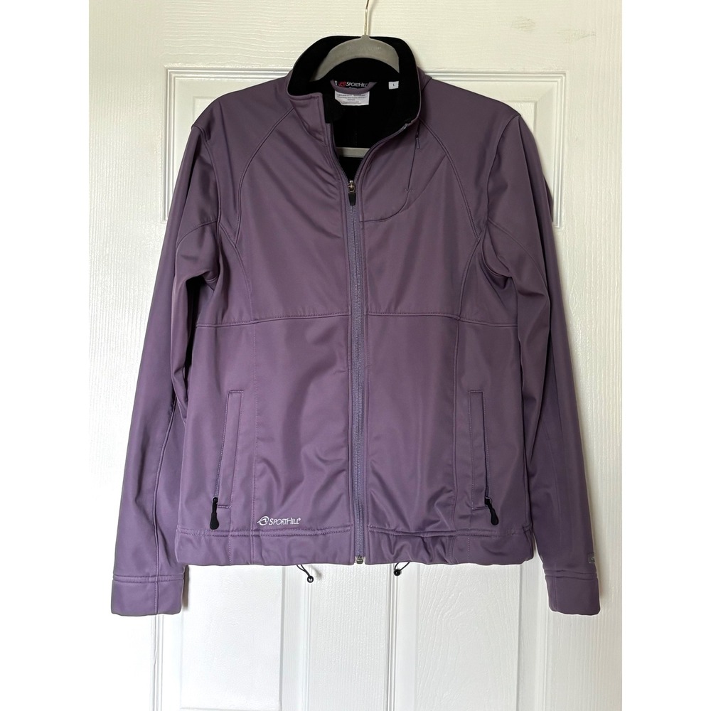 SportHill Flite Softshell Jacket Womens Large Purple Fleece Lined Jacket